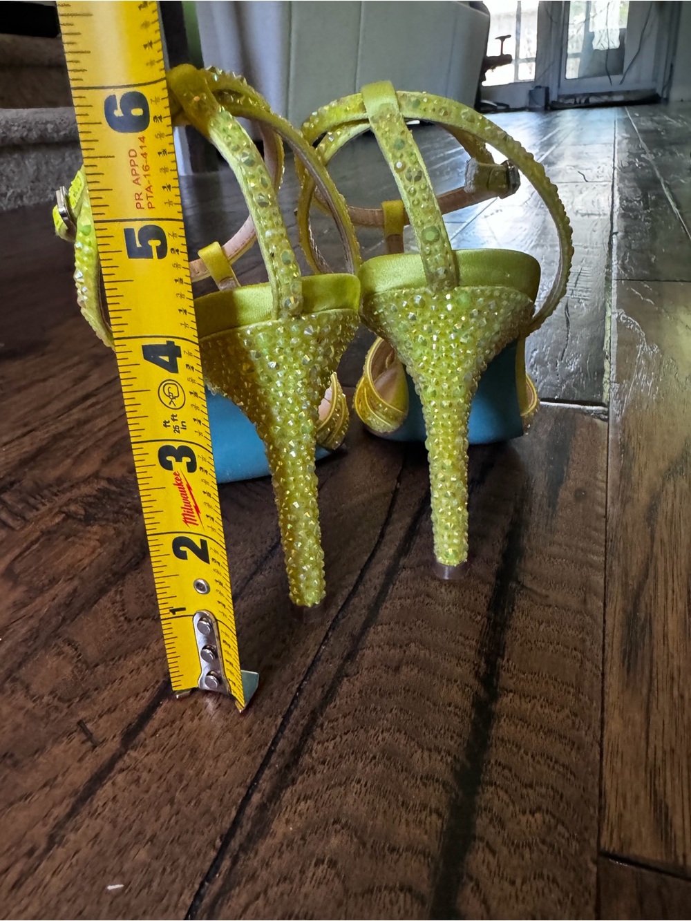 Betsey Johnson Womens Embellished Pointed Toe Heels Yellow Size 7 - Picture 5 of 7